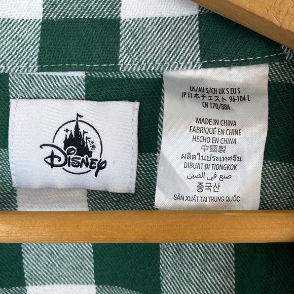 Disney 100% Cotton Flannel Button Down with Mickey Embroidery Size Small - Picture 4 of 6